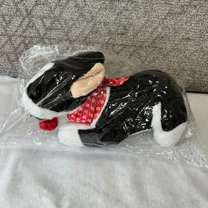 SnapOn‎ Dog Plush Stuffed Animal Red Scarf Rose Kawaii Collectible Valentines